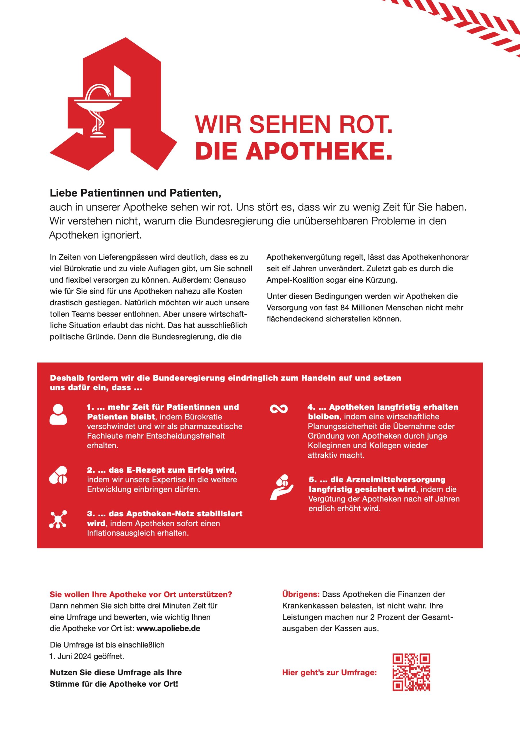 Patientenhandzettel rot - Königs-Apotheke Münster